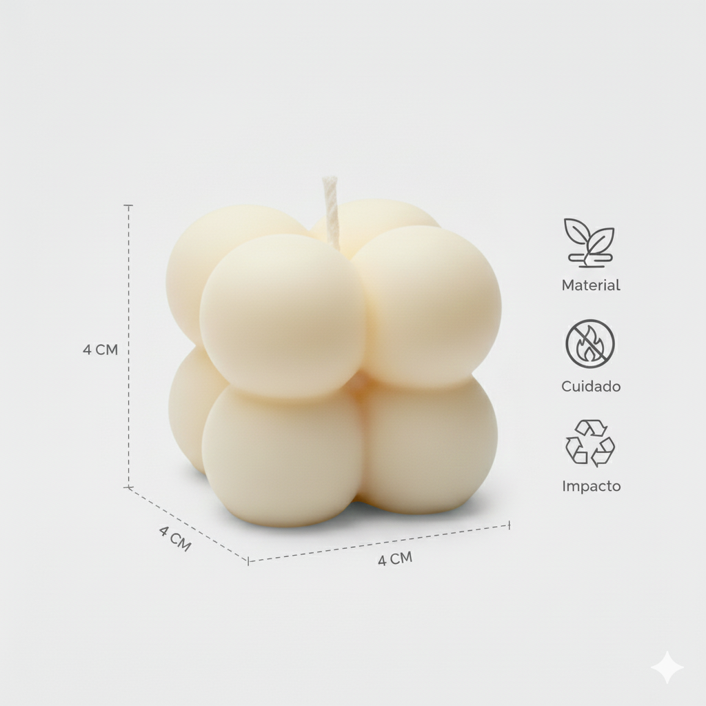 Vela de Soya – Mini Bubble Candle (40 g) by Bálsamo - HAF Perú