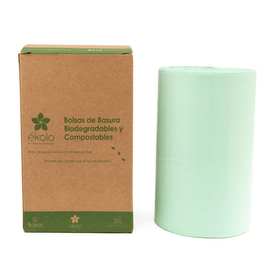 (PACK X 50) BOLSAS DE BASURA BIODEGRADABLES Y COMPOSTABLES 25 L by Ékolo - HAF Perú