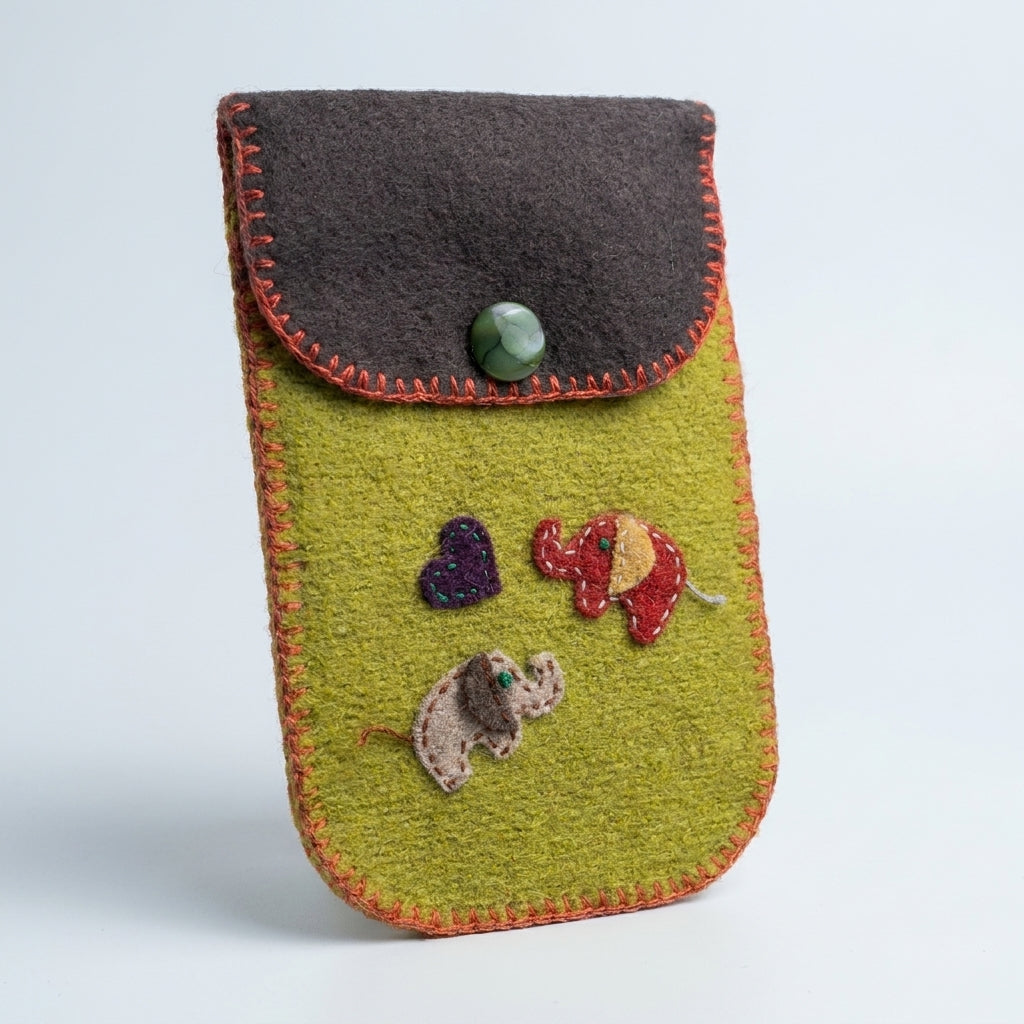 Bolsito Portacelulares de Alpaca Reciclada by Amigalitos - HAF Perú
