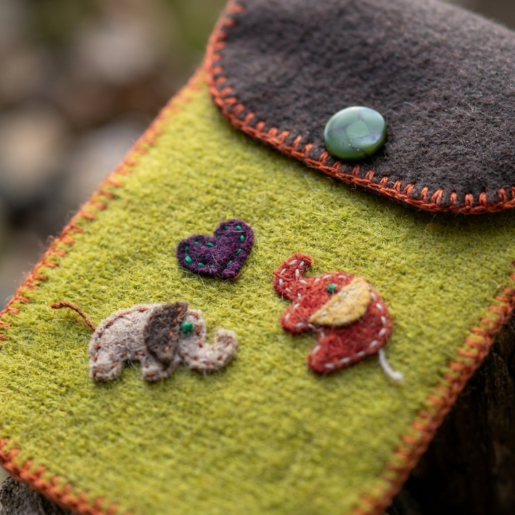 Bolsito Portacelulares de Alpaca Reciclada by Amigalitos - HAF Perú