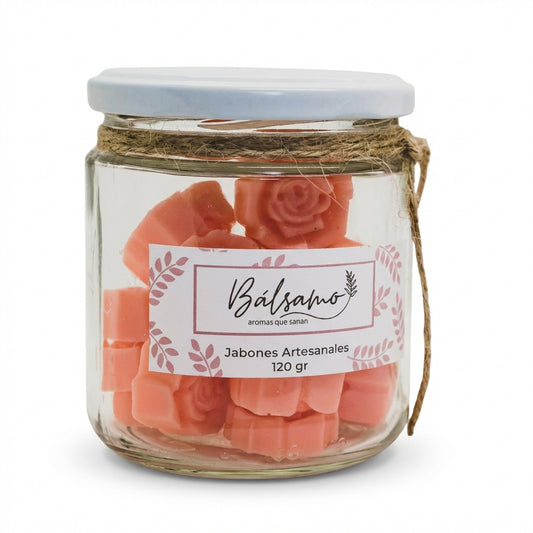 Mini Jabones en Frasco de Vidrio (15 mini jabones) by Bálsamo