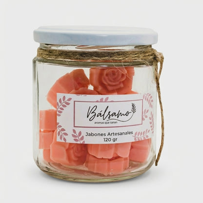 Mini Jabones en Frasco de Vidrio (15 mini jabones) by Bálsamo