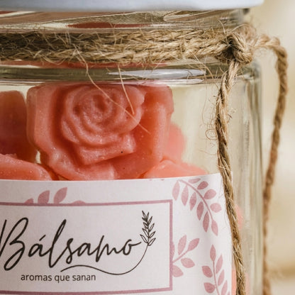 Mini Jabones en Frasco de Vidrio (15 mini jabones) by Bálsamo