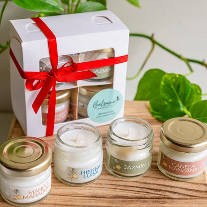 Pack Mini Velas de Soya (4 × 30 gr) by Bálsamo