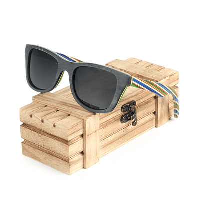 LENTES DE SOL DE MADERA BAMBÚ UNISEX (A Rayas) - HAF Perú