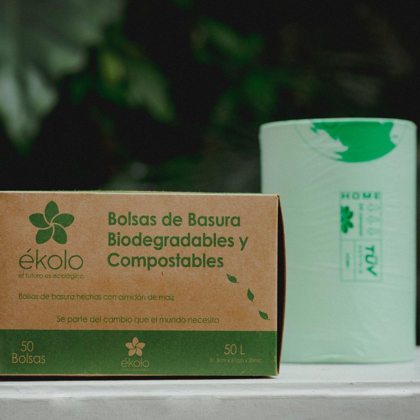(PACK X 50) BOLSAS DE BASURA BIODEGRADABLES Y COMPOSTABLES 50 L by Ékolo - HAF Perú