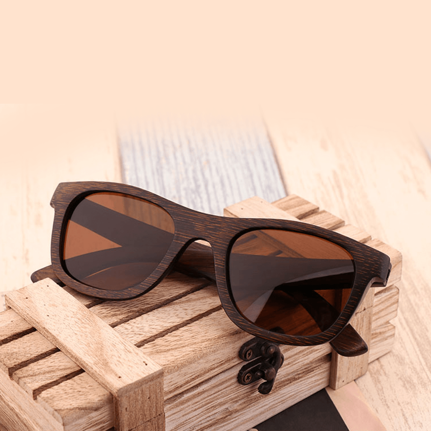 LENTES DE SOL DE MADERA BAMB UNISEX Lunas Marrones HAF Per