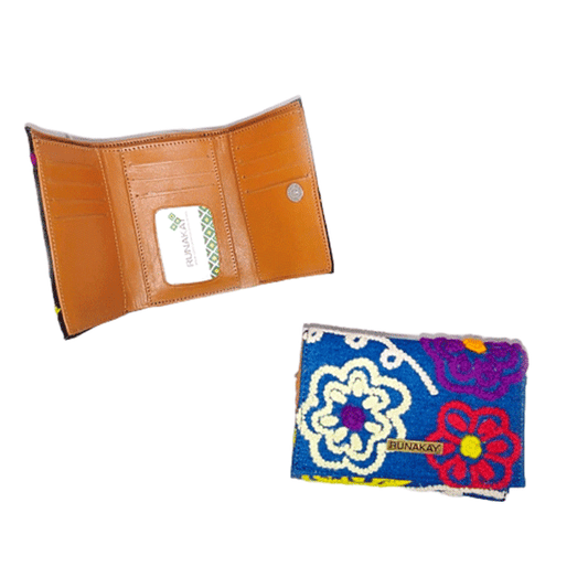 BILLETERA DE CUERO CON BORDADO by Runakay - HAF Perú