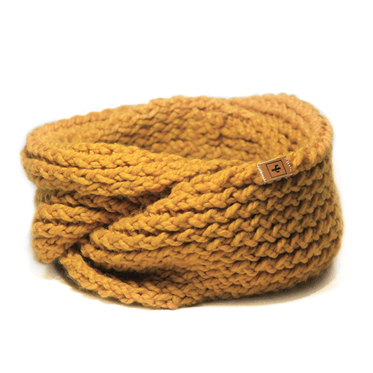 BUFANDA TEJIDA DOBLE VUELTA (AMARILLA) by Kactus - HAF Perú
