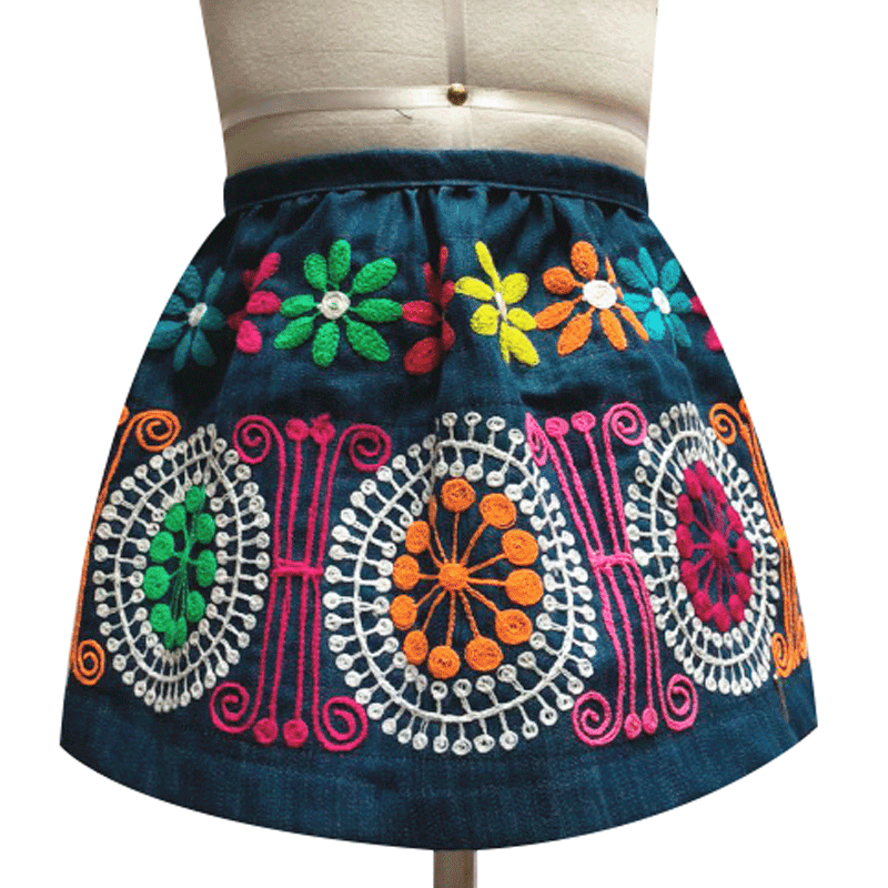 POLLERA BORDADO CALCA by Las Polleras de Agus