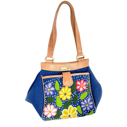 CARTERA JEAN BORDADO A MANO, DE CUERO by Runakay - HAF Perú