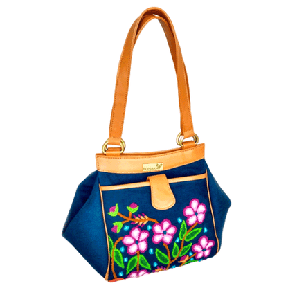 CARTERA JEAN BORDADO A MANO, DE CUERO by Runakay - HAF Perú