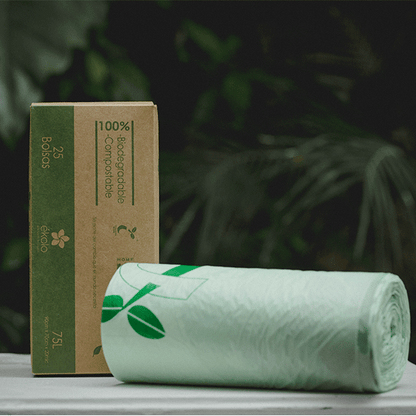 (PACK X 25) BOLSAS BIODEGRADABLES Y COMPOSTABLES DE BASURA 75 L by Ékolo - HAF Perú