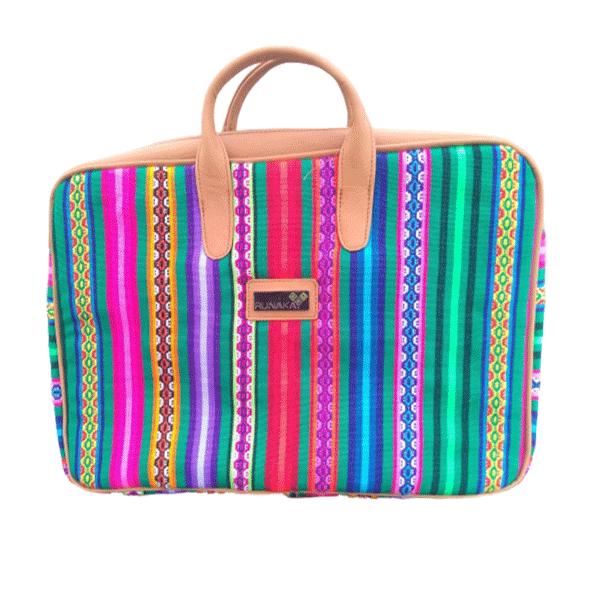 FUNDA PARA LAPTOP CON TEJIDO INCA, DE CUERO  by Runakay - HAF Perú