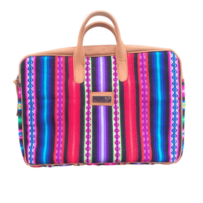 FUNDA PARA LAPTOP CON TEJIDO INCA, DE CUERO  by Runakay - HAF Perú