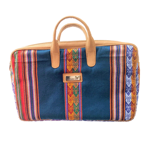 FUNDA PARA LAPTOP CON TEJIDO INCA, DE CUERO  by Runakay - HAF Perú