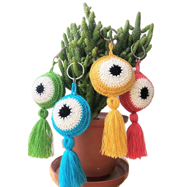 LLAVEROS DE OJO TURCO by Runakay - HAF Perú