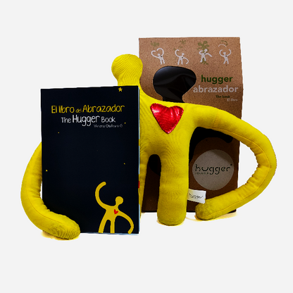BOOK "THE ISLAND OF THE HUGGERS" + HUGGER (YELLOW) by Hugger Island