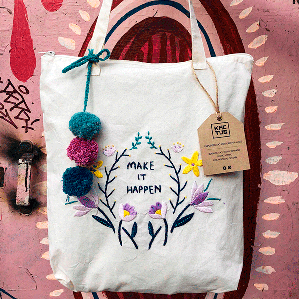 BOLSO DE TOCUYO MAKE IT HAPPEN by Kactus - HAF Perú
