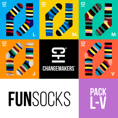(PACK x 5) MEDIAS DIVERTIDAS PARA HOMBRES Y MUJERES FUNsocks by ChangeMarkers - HAF Perú