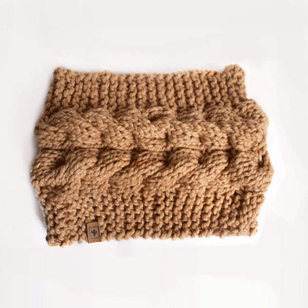 CUELLERA SULEMA TEJIDA (CAMELLO) by Kactus - HAF Perú