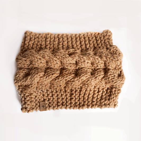 CUELLERA SULEMA TEJIDA (CAMELLO) by Kactus - HAF Perú