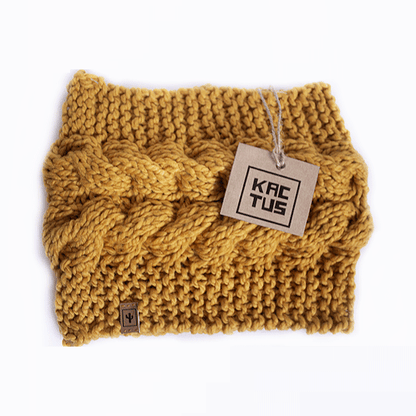 CUELLERA SULEMA TEJIDA (MOSTAZA) by Kactus - HAF Perú