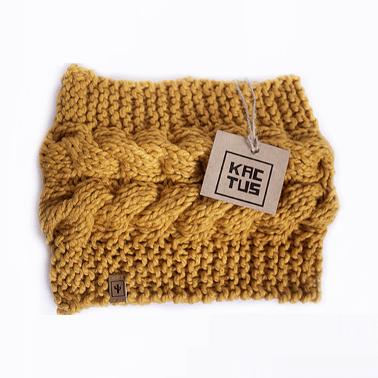 CUELLERA SULEMA TEJIDA (MOSTAZA) by Kactus - HAF Perú